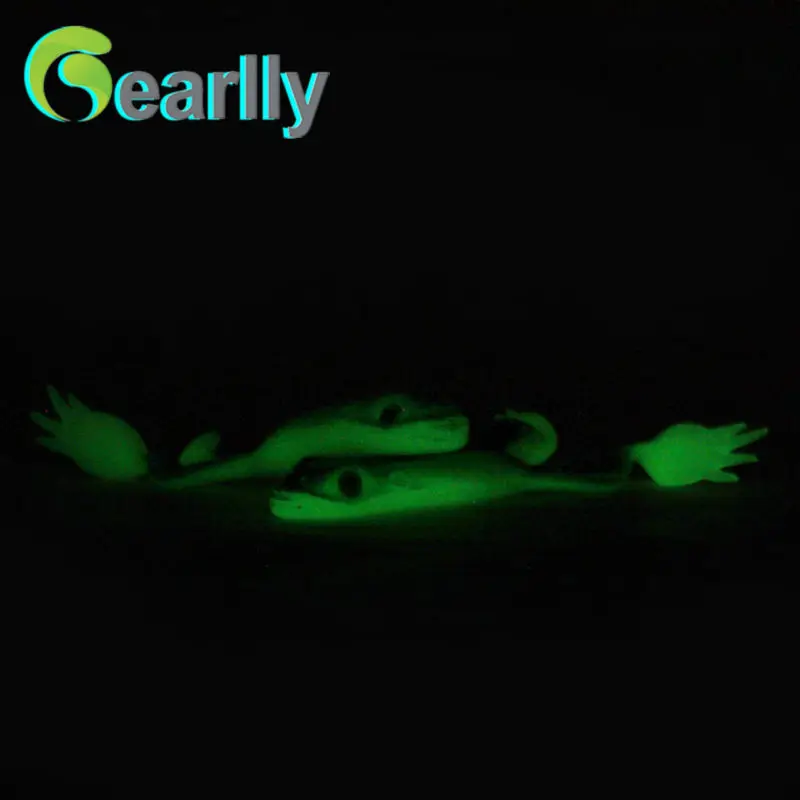 

2016 new good quality soft fishing luminous frog lure light in the darkness 10cm