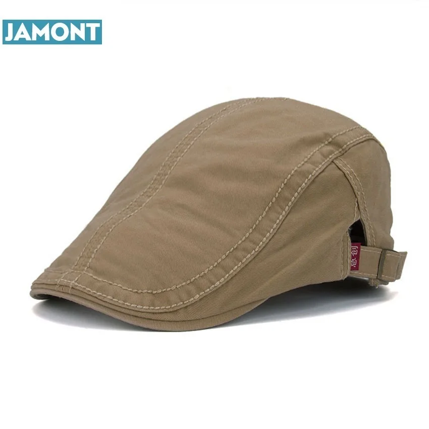 Мужские хлопковые береты JAMONT повседневные однотонные кепка с якорем новинка