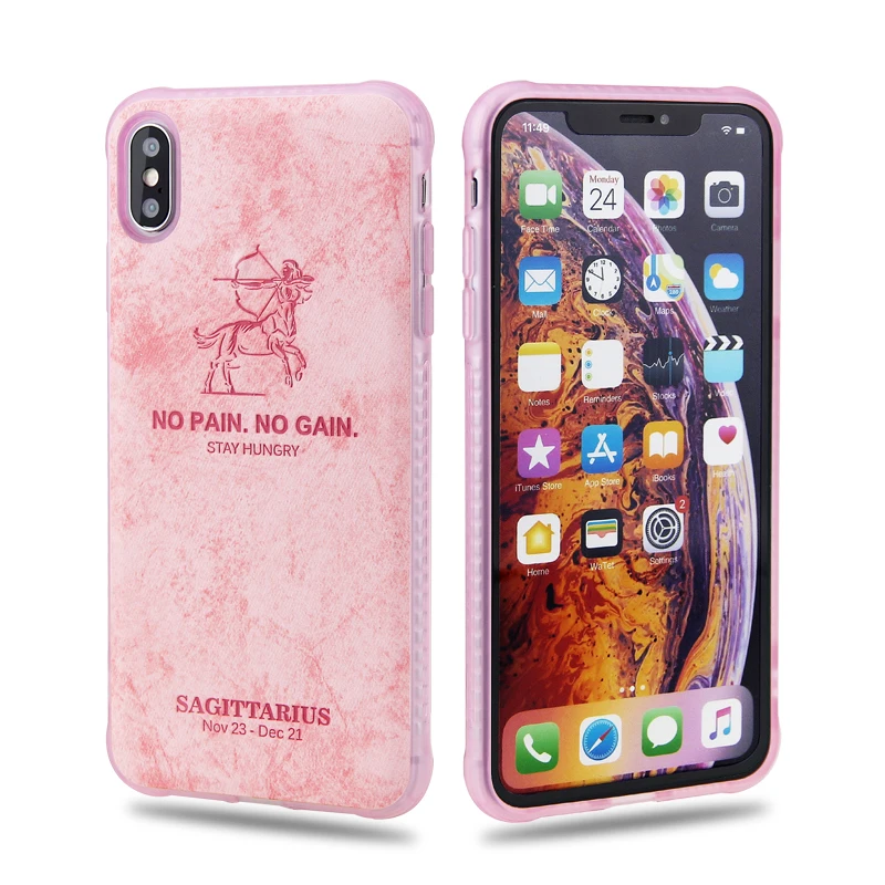 Силиконовый нескользящий чехол для телефона Sagittarius iphone 6 7 8 Plus X XS XR Max мягкий из ТПУ