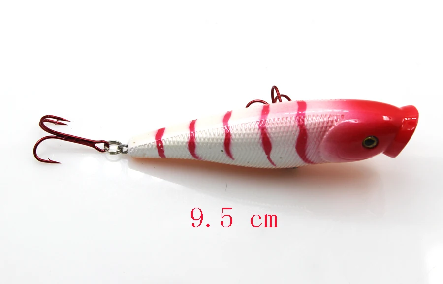 9.5cm 14g Popper Fishing Lure Hard Bait with Treble Hooks | Спорт и развлечения