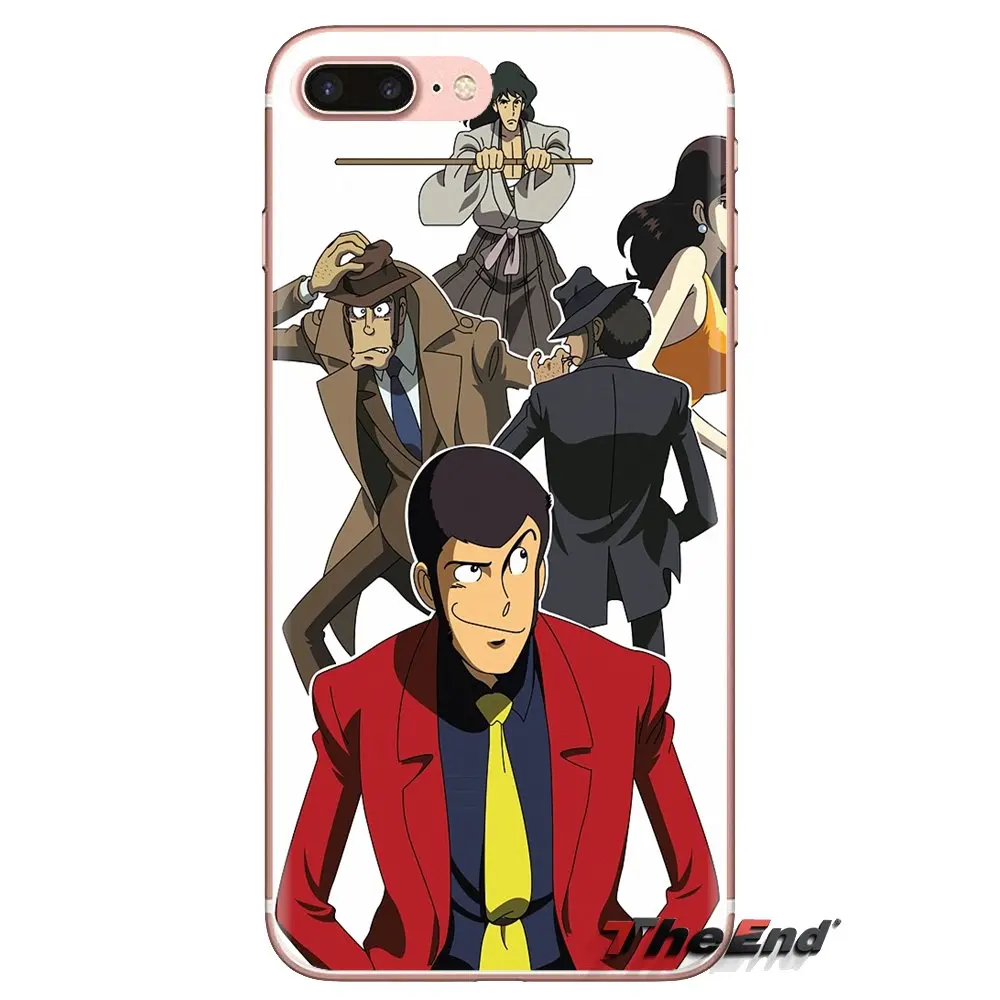 Transparent TPU Skin Cover For LG Spirit Motorola Moto X4 E4 E5 G5 G5S G6 Z Z2 Z3 G2 G3 C Play Plus Mini cartoon Lupin The Third |