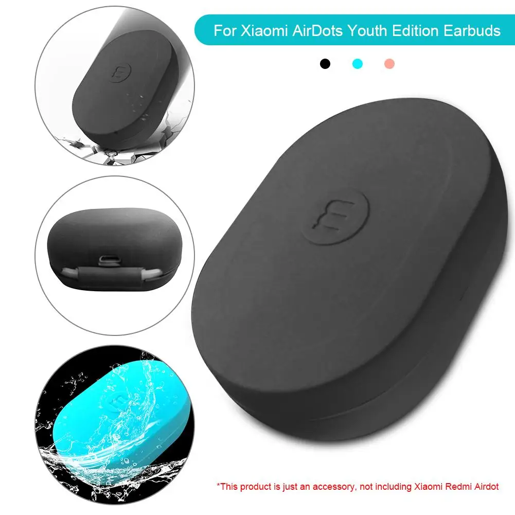 Защитный чехол силиконовый для Xiaomi mi AirDots Youth Edition Red Беспроводной Bluetooth