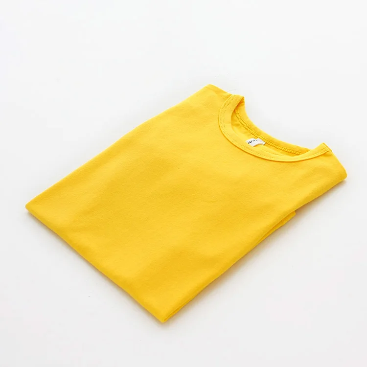 long sleeve yellow Летние детские футболки для мальчиков детские хлопковые футболки хорошего качества для мальчиков; Детские футболки для девочек футболки для маленьких девочек - Цвет: long sleeve yellow