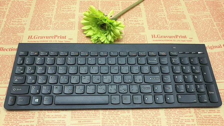 Оригинальная Беспроводная русская клавиатура и мышь комплект для Lenovo мыши дома