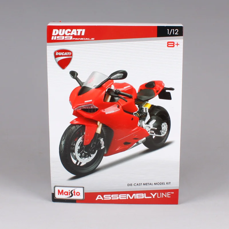 Комплект моделей мотоциклов и велосипедов Maisto 1:12 Ducati 1199 PANIGALE DIY Бесплатная
