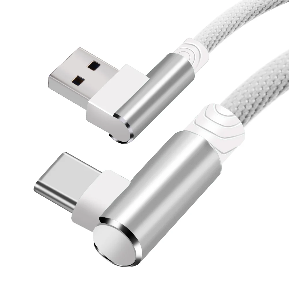 1 м/2 м/3 м(под углом 90 градусов) для Тип usb C кабель нейлоновый плетеный кабель для быстрой зарядки передачи и кабель для зарядки и передачи данных с кодом для samsung s9 plus оneplus Huawei Xiaomi кабели
