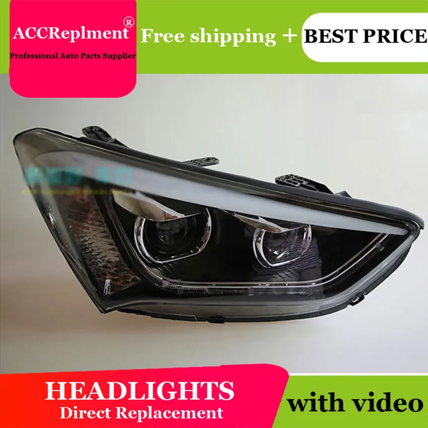 AUTO.PRO 2013 2014 для Hyundai IX45 фары светодиодный Противотуманные bi xenon lens led bar Santafe DRL