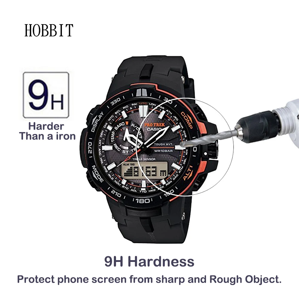 2 упаковки для Casio PRW 6000 0 3 мм 2.5D 9H Premium прозрачное закаленное стекло защиты экрана
