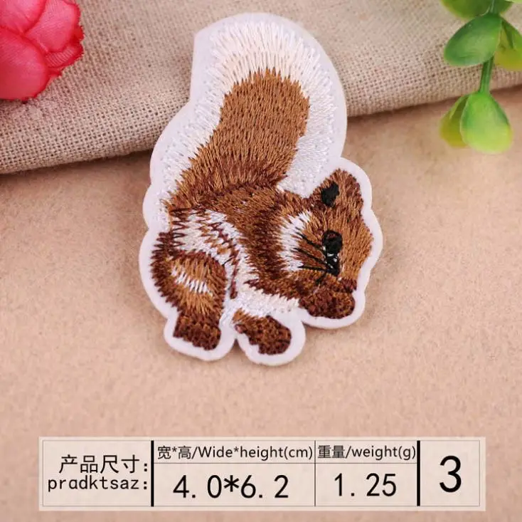 Новинка - 10 штук милых животных, вышитые наружу, популярная одежда, сумка, шляпа, обувь, аппликация-модуль вышивки.