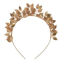 fashion leaf flower ring hoop crown gold silver color headband bride headdress flower wedding hairwear bridal hair jewelry