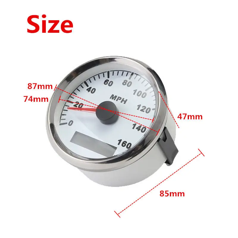 GPS Спидометр 85 мм одометр 160 м/ч для автомобиля мотоцикла трактора грузовика с