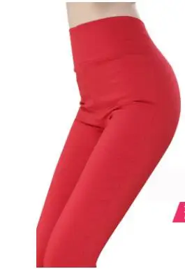 red Shikoroleva, женские леггинсы размера плюс, 5XL, 6XL, высокая талия, тянущиеся, карамельный цвет, розовый, синий, коричневый, красный, сексуальные узкие брюки, женские джеггинсы - Цвет: red