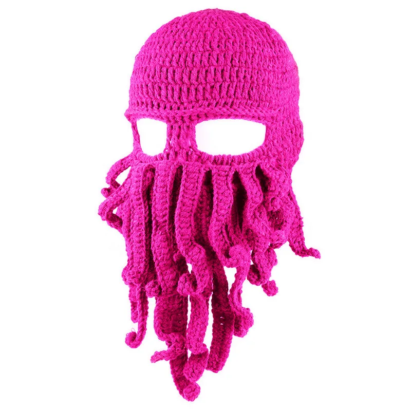 BomHCS Novetly щупальца Осьминог пират Ктулху крючком Beanie Шляпа ветер маска шапка