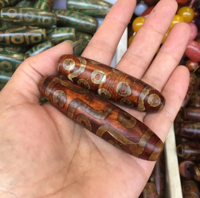 Free shipping tibetan prayer worry dzi bead old stone eye amulet gzi antique tibet | Beads