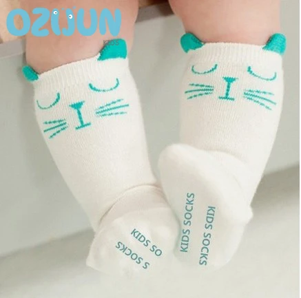 Newborn Toddler knee high sock Baby Boy Girl Socks anti slip Cute Cartoon Cat Skid Resistance leg warmers for 0 2Y 2 4Year|warmer usb|warmer