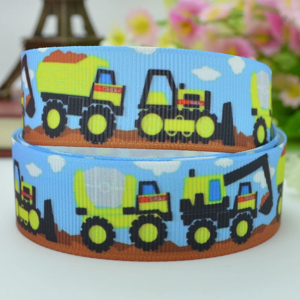 DUWES 7/8 &quot22 мм 2 5 10 20 50 ярдов машина грузовик пожарная печатная grosgrain лента волос