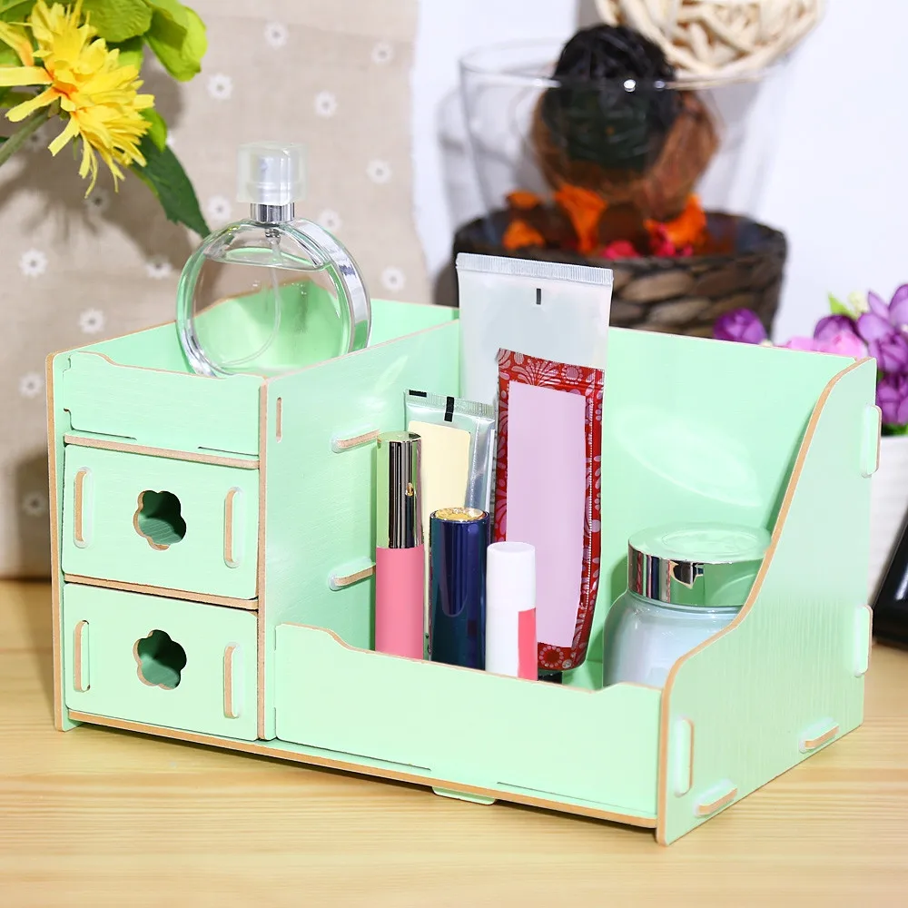 Мультифункциональный деревянный Косметический Настольный ящик для хранения