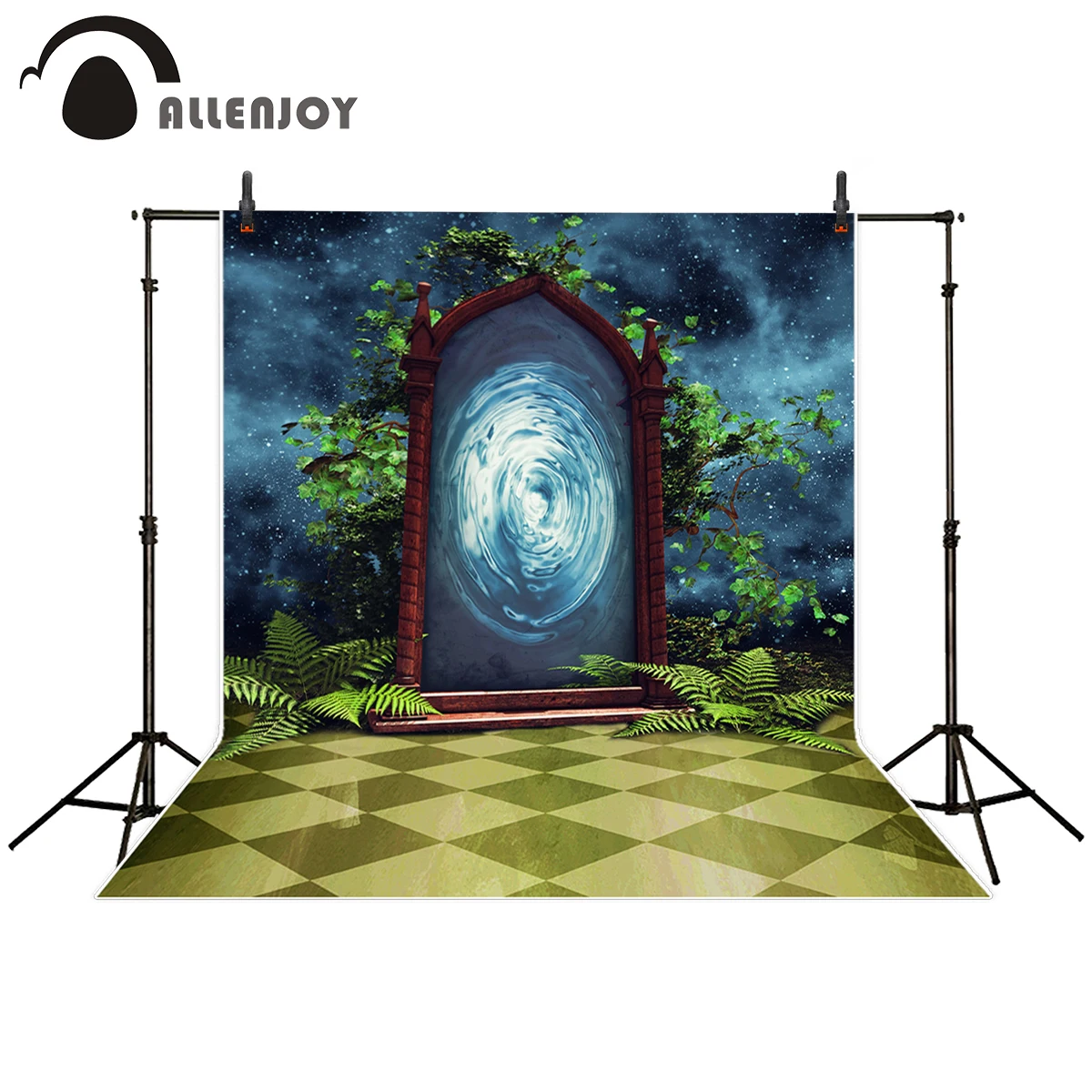 Фон для фотосъемки Allenjoy Алиса сетка звёзды ночь душа дверь растение фон