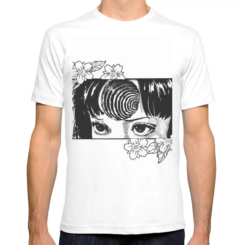 Крутые футболки Uzuma Junji Ito с цветком вишни футболка унисекс 2019|Мужские футболки| |