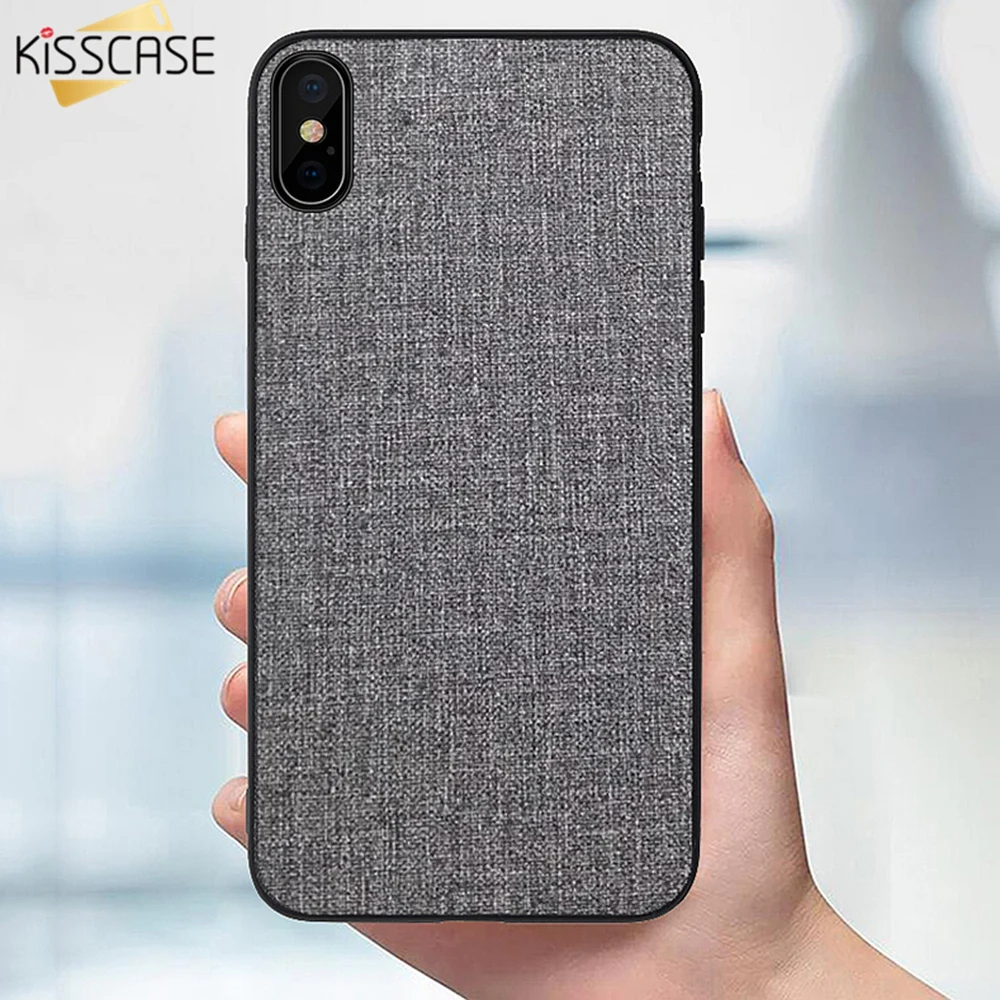 Чехол для телефона KISSCASE из ткани с текстурой iPhone 6S 7 8 X XS Max XR мягкие чехлы