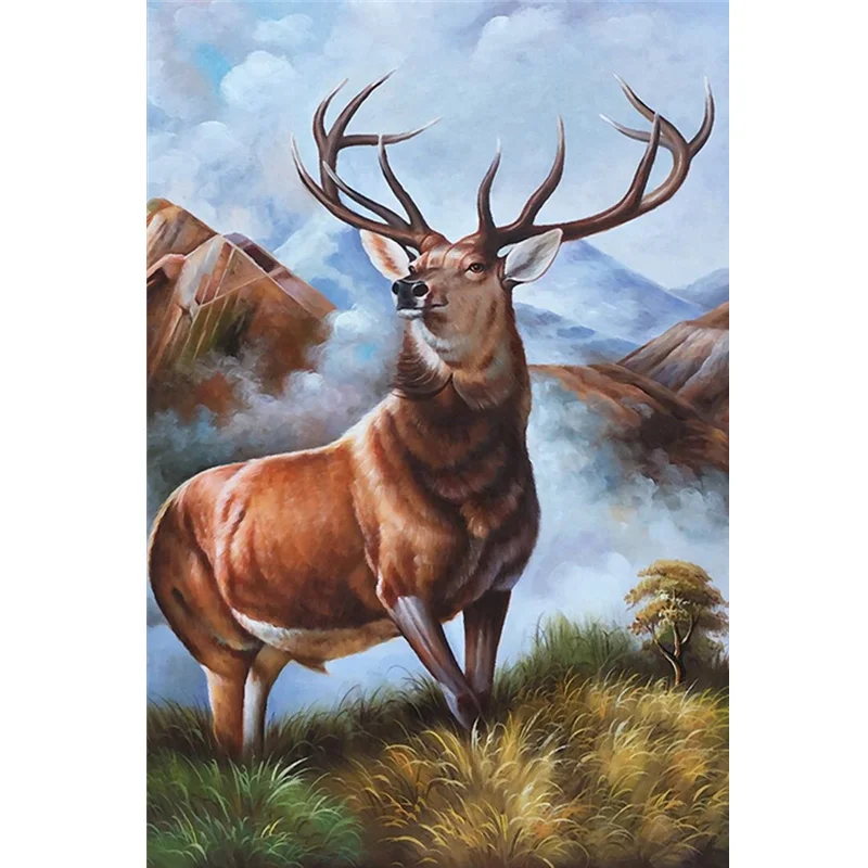 Lucky deer 23 Животное Рождественский олень Новое поступление Сделай Сам кристалл полная дрель квадратная 5D алмазная живопись 3d Набор для вышивки крестиком Мозаика круглые стразы - Цвет: Lucky deer 23