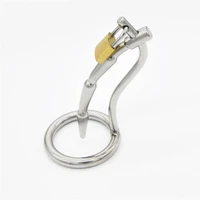 3 size stainless steel male chastity cage device cock ring urethral dilator penis plug lock adult sex toys for men chastity belt