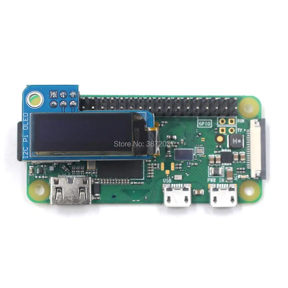 DIYmall PiOLED IEC 0,91 дюйма OLED 128x32 SSD1306 синий для RPI Raspberry Pi 1, B+, Pi 2, Pi 3 и Pi Zero