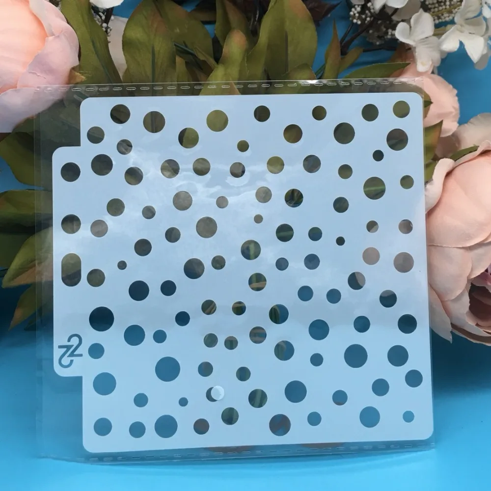 

5.1inch New Polka Dot DIY Layering Stencils Wall Painting Scrapbook Coloring Embossing Album Decorative Card Template