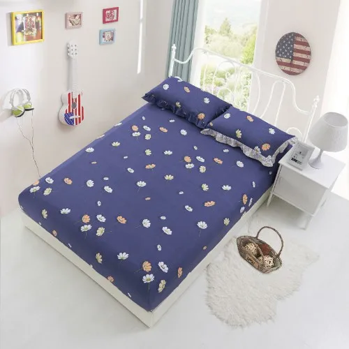 fitted sheet 5 Яркий наматрасник хлопковая наволочка простыня шлифовальная ткань с Эластичная лента пыли 90/120/140/150/160/180*200 - Цвет: fitted sheet 5