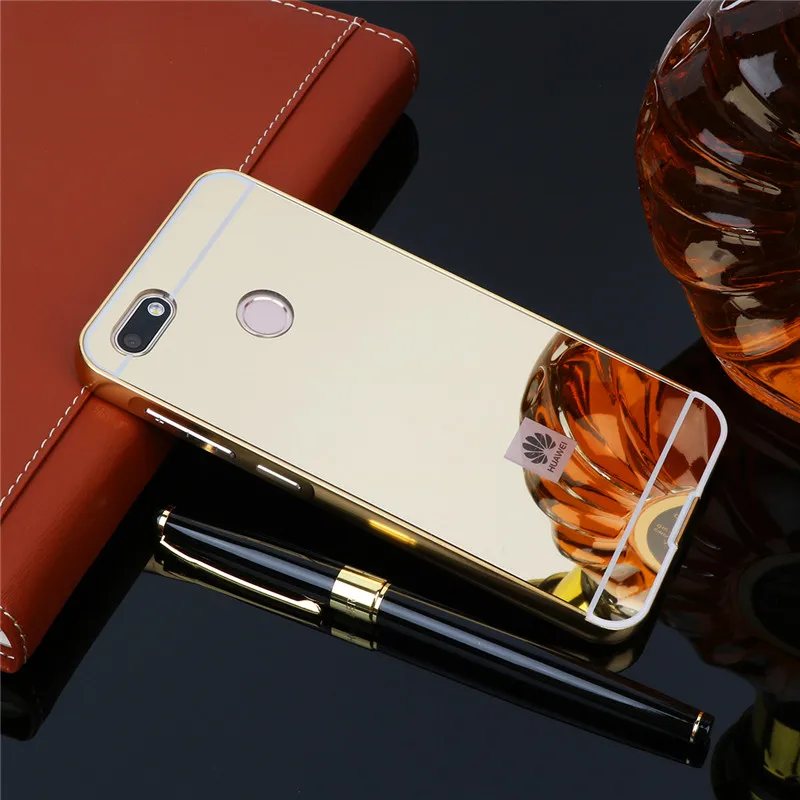 Чехол с металлической рамкой и зеркальной задней крышкой для Huawei Nova Lite 2017 Φ SLA L22