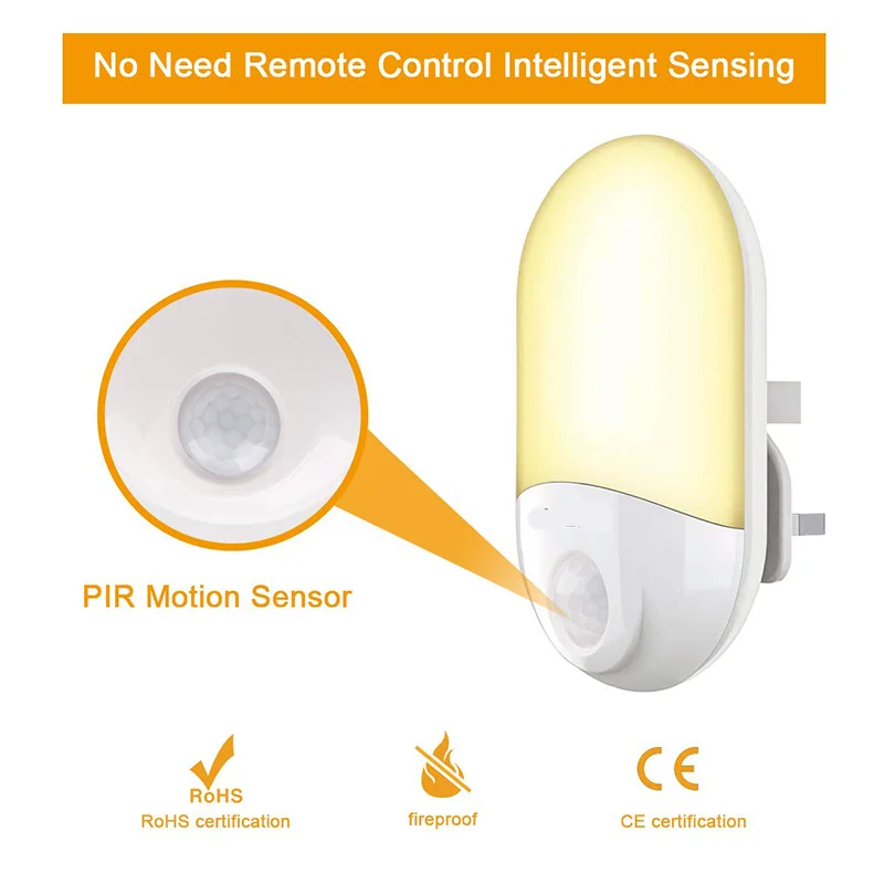 PIR датчик движения ночные светильники Plug and Play светодиодный ночник лампа движение
