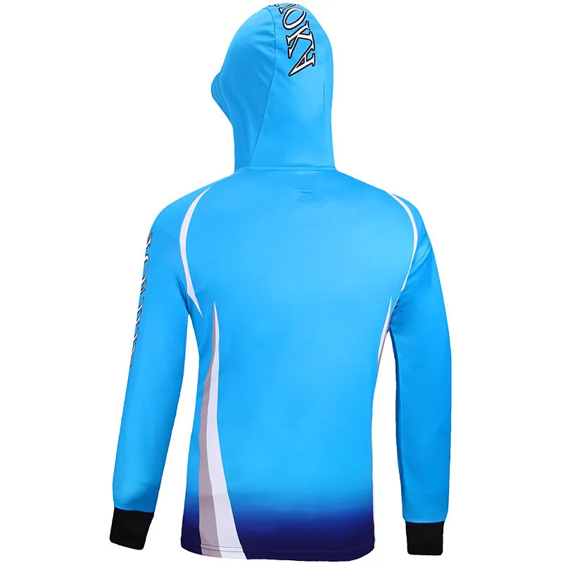 New Outdoor sport mens fishing clothes breathable quick dry Anti UV 40+ Anti-mosquit long sleeve hooded women fishing Shirts