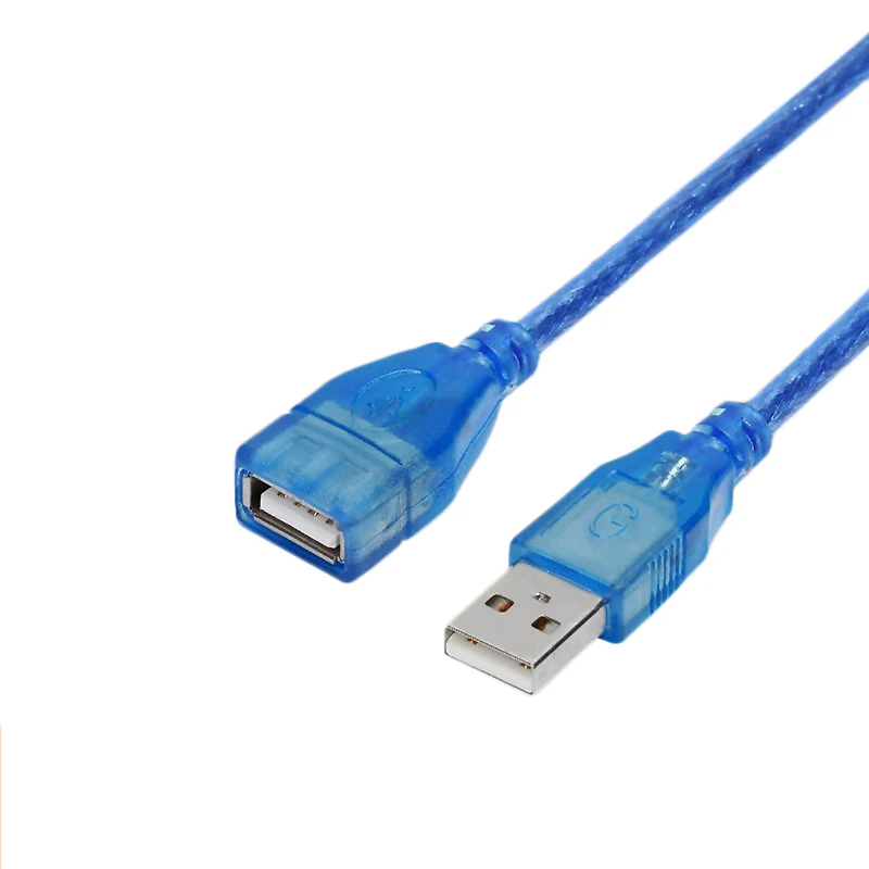 Blue Удлинитель USB кабель быстрая Скорость Кабель USB 2,0 Мужской Женский голубой 1 м 2 м 3 м синхронизации данных USB 2,0 удлинитель кабель - Цвет: Blue