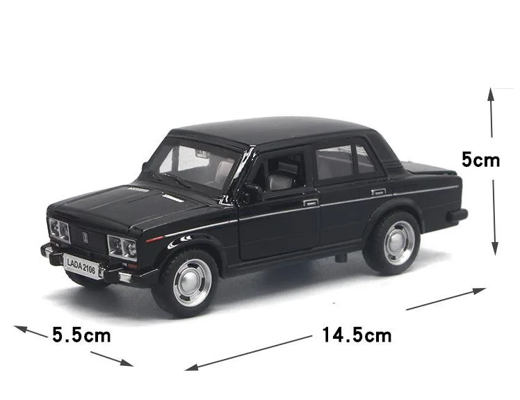 Горячая Распродажа, ретро русский автомобиль Лада, высокая имитация 1:32, модель Лада из сплава, 4 открытые двери, русские автомобильные игрушки