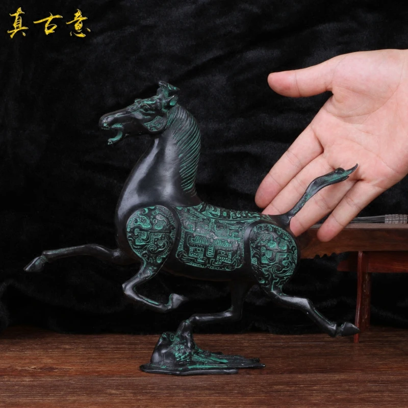 На самом деле старый светильник медь Верховая езда Chebi домашнего интерьера украшения в подарок на день рождения лошадь украшения бизнес