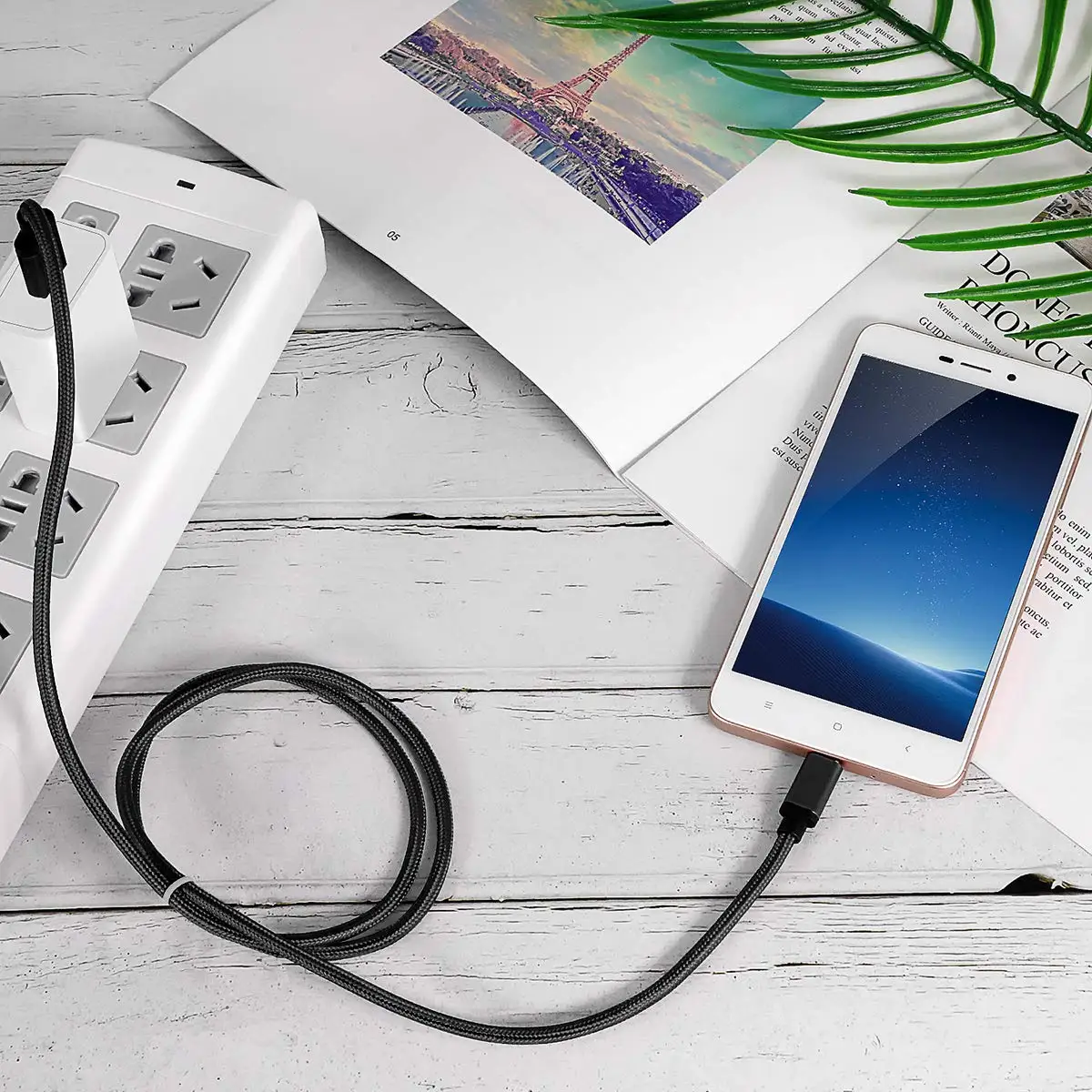 Нейлоновый плетеный кабель для быстрой зарядки Micro USB Xiaomi Redmi Y1 Y2 Y3 S2/Redmi Go/Mi A2 Lite/Redmi