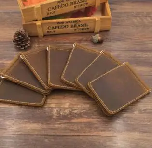 Кожаный бумажник Crazy horse из кожи первого слоя зажим для денег | Багаж и сумки