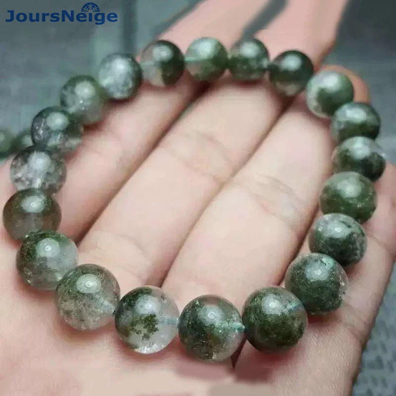

Wholesale Green ghost Natural Crystal Bracelets 10mm Beads Simple Crystal Hand String for Men Women Stone Bracelet Jewelry