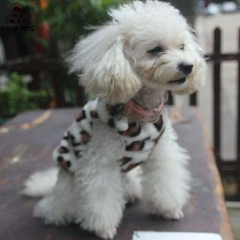 Симпатичный Леопардовый розовый флисовый теплый жилет с сердечками для собак