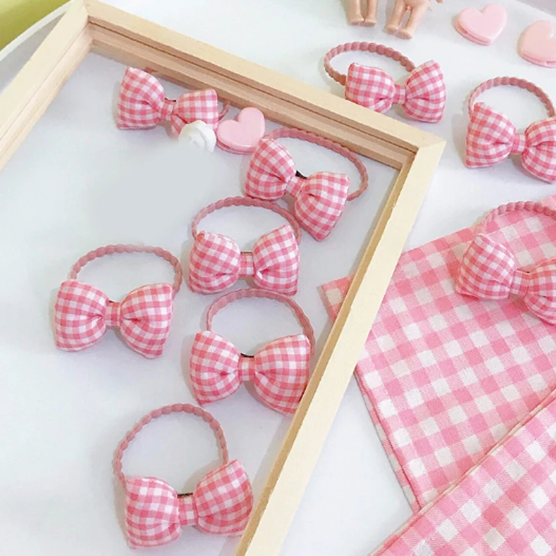 2 шт./компл. сетчатые резинки для волос девочек милые розовые аксессуары лидер