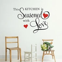 foal wall quote sticker this kitchen is seasoned with love decal decorative adesivo de parede removable vinyl wall sticker b