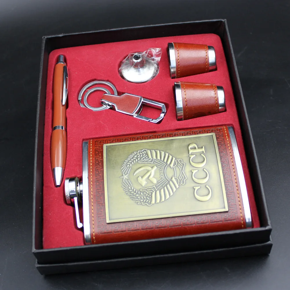 Набор фляг для виски RUIDA 8 унций без БФА из нержавеющей стали с подарочной