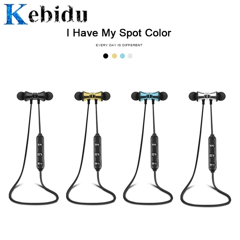 Спортивные Bluetooth-наушники kebidu водонепроницаемая гарнитура 4 2 с магнитным