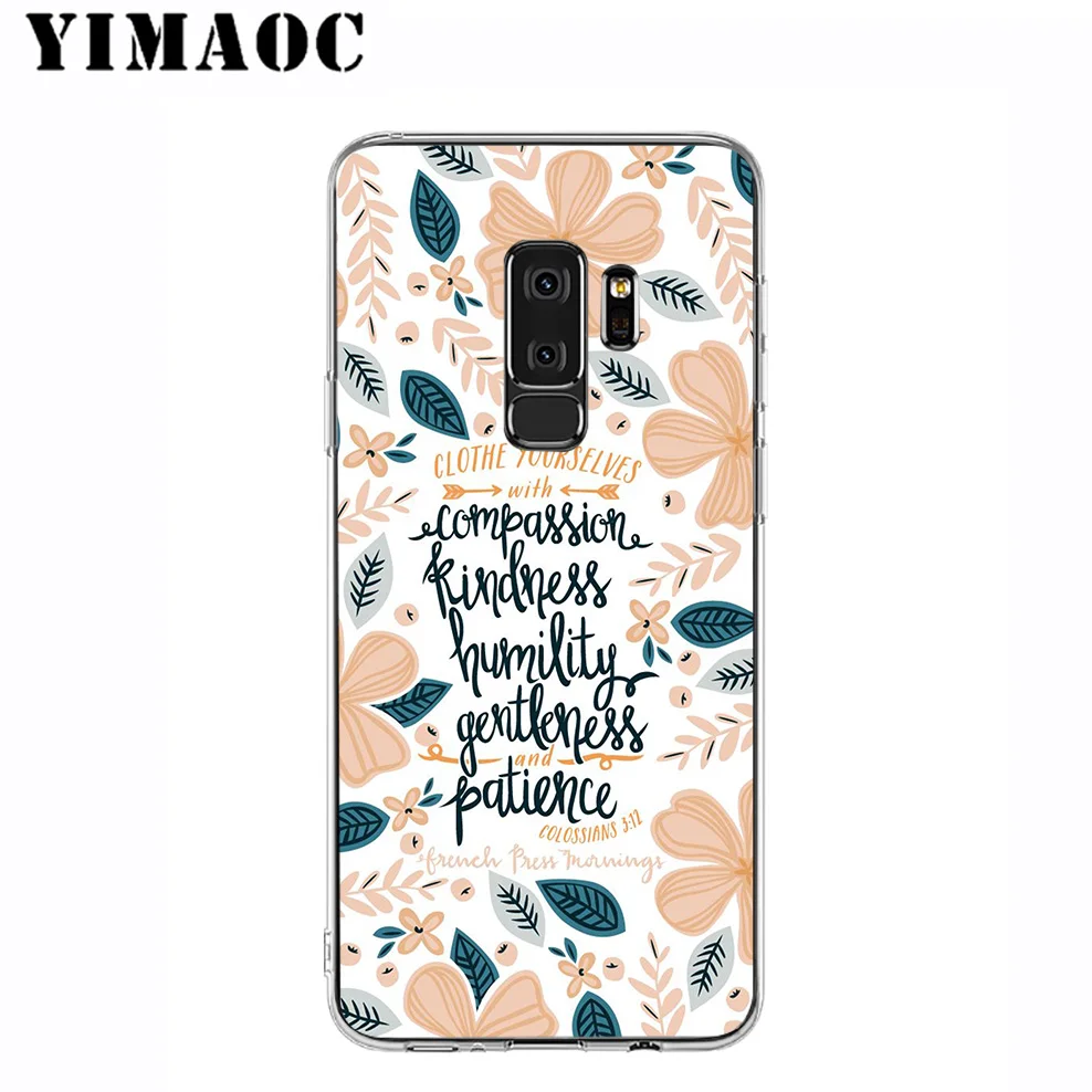 YIMAOC Bible verse Jesus Soft Silicone Case for Samsung Galaxy A5 A6 Plus A7 A8 A9 2018 J3 J5 J6 J7 2016 2017 EU Version |