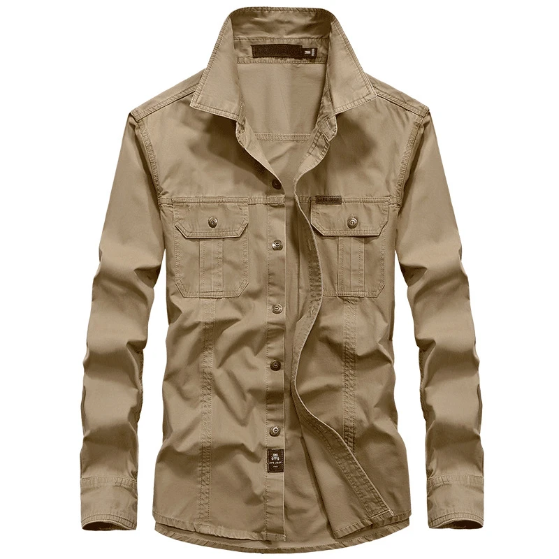Мужская рубашка карго в стиле милитари размеры 3xl 4XL 5XL 6XL|cargo shirt|shirt uniformmen shirt |