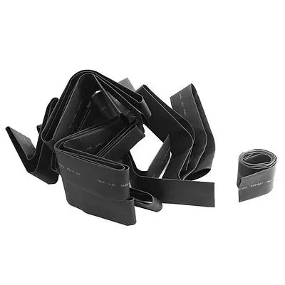 Tubo do Psiquiatra do Calor Preto Tubulação Shrinkable Manga 15mm 30mm 3.3ft 600 v 125c 10 Pcs