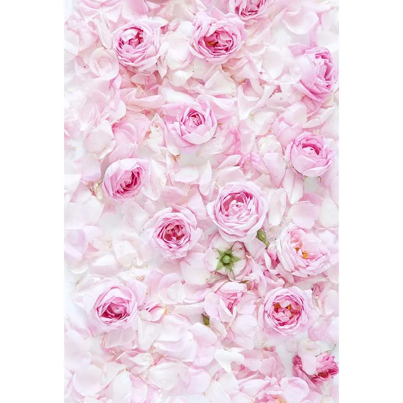 

Pink Flowers Photography Backdrops Wedding Photos Baby Shower Backgrounds for Studio Portrait Photo Shoot Photophone Photocall