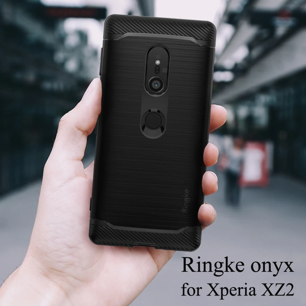 Ringke Onyx для sony Xperia XZ2 чехол Гибкая крышка ТПУ чехол военный класс Защита черный чехол для Xperia XZ2