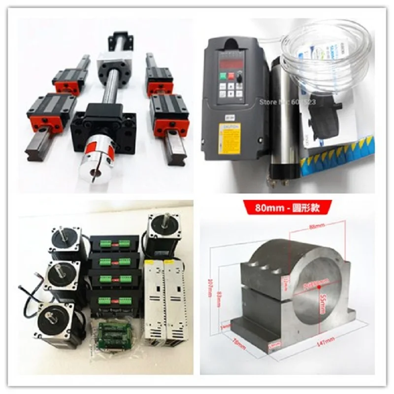 Линейные направляющие HGR25 + 4 x SFU2505/1605 500/1500/2500/2500 мм оси Nema34 шаговый двигатель 1600oz.