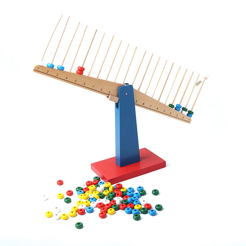 Монтессори Развивающие деревянные игрушки для детей весы Баланс пучка
